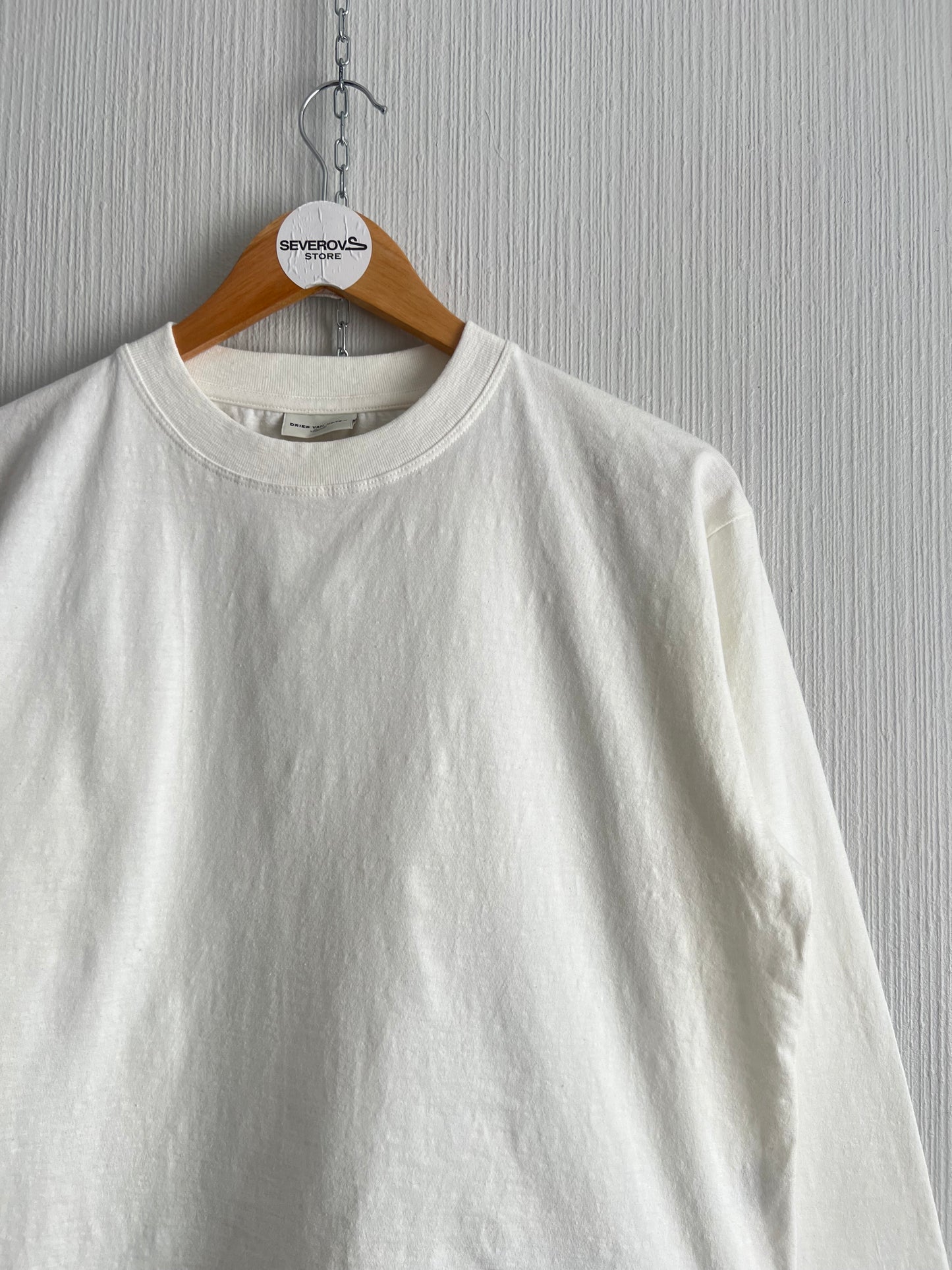 Dries van Noten White Cropped Womens Crewneck