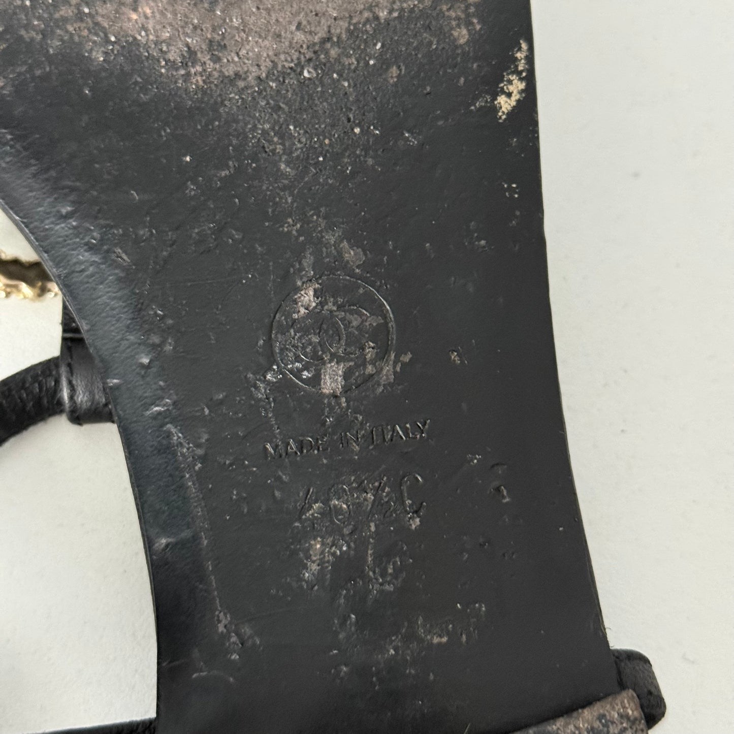 Chanel Jeweled CC Thong Sandals