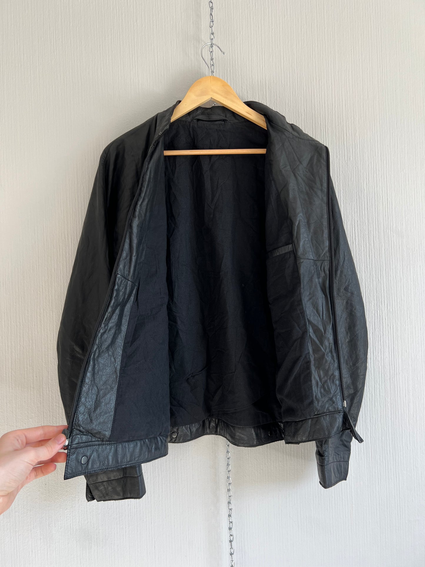 Levi’s Asymmetrical Crinkled Real Leather Jacket