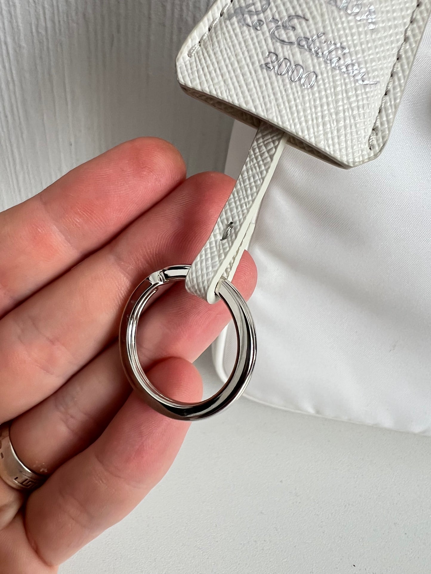 Prada Re-Edition 2000 White Shoulder Bag