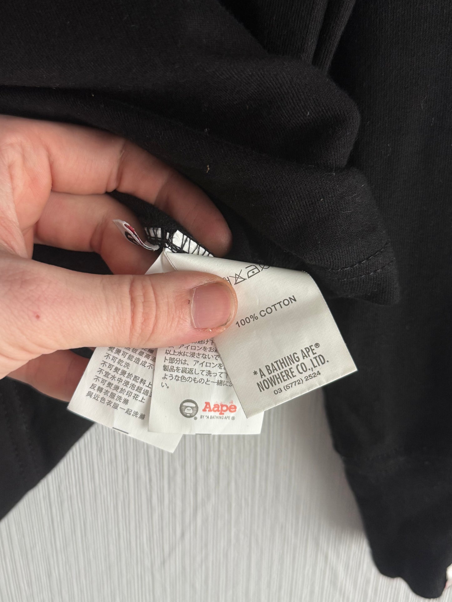 Bape Black Cotton Longsleeve T-shirt