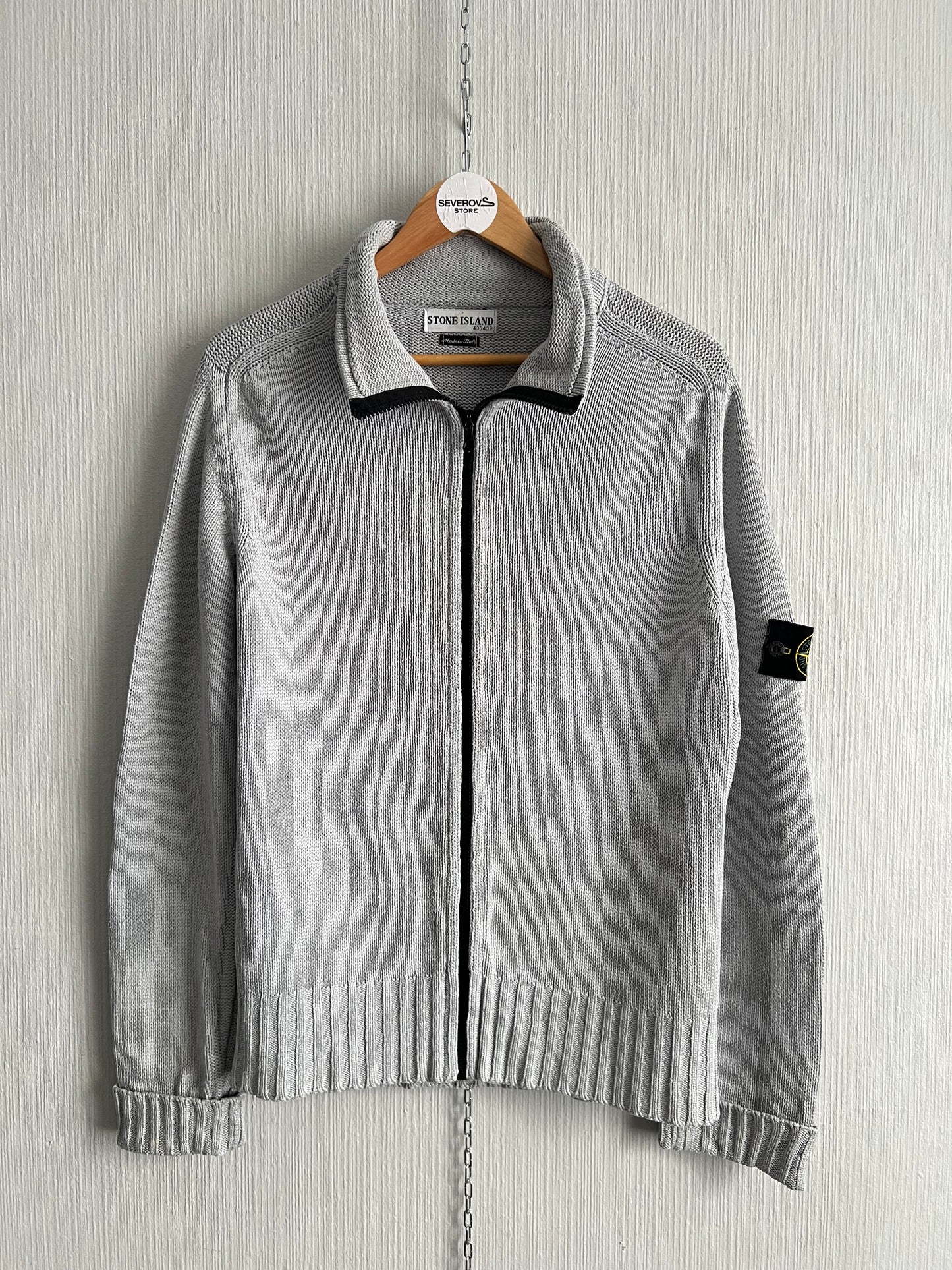 Stone Island Vintage SS2002 Knit Sweater Zip up Cardigan