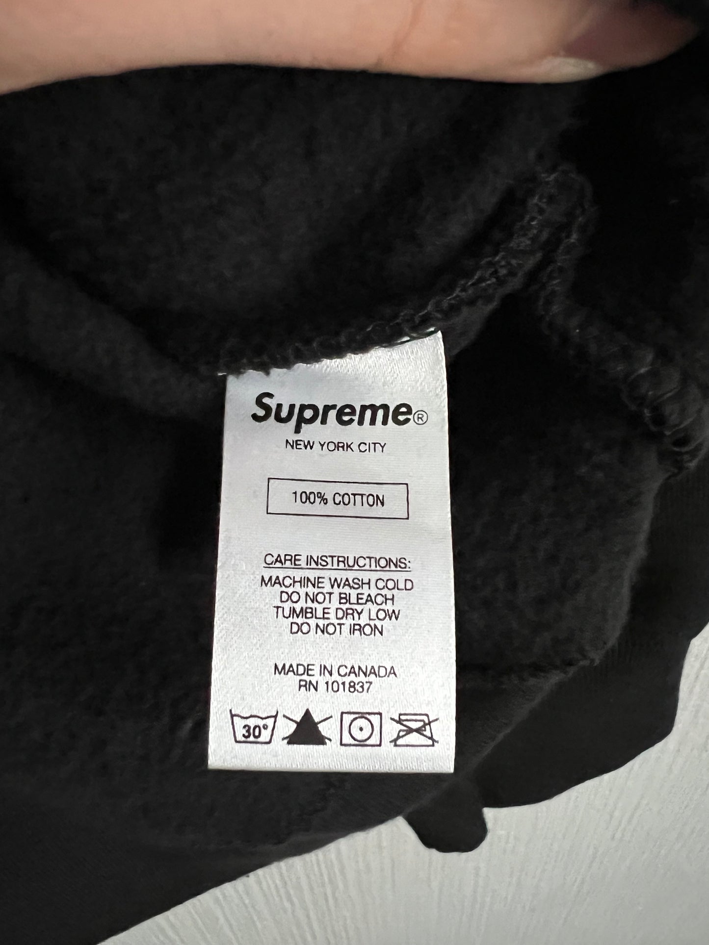 Supreme Yohji Yamamoto Black Cotton Mens Crewneck