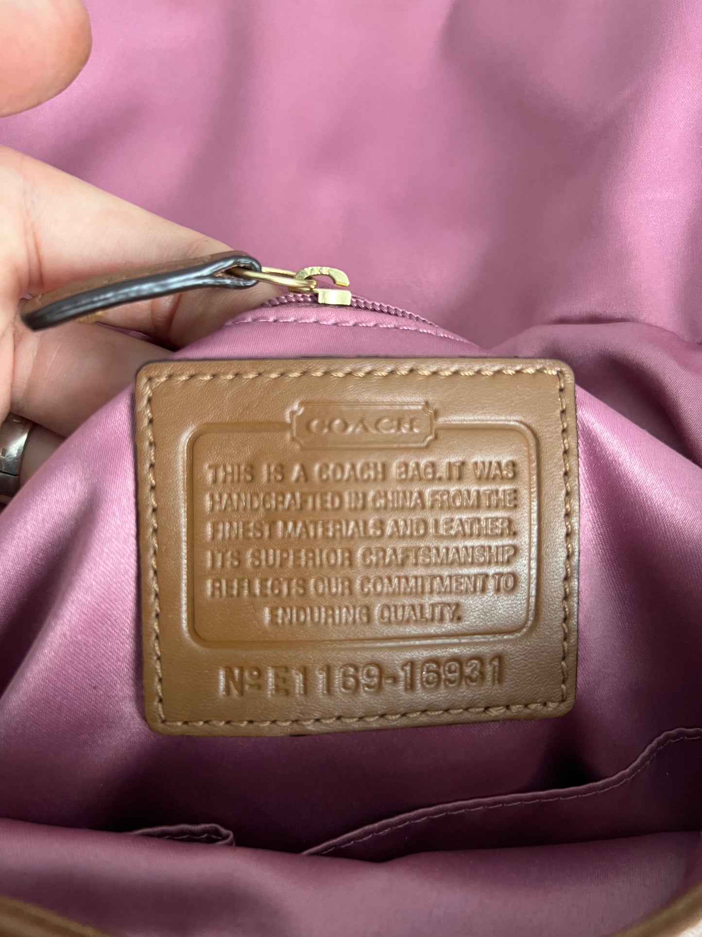 Coach Brown Leather Kristin Hobo Bag