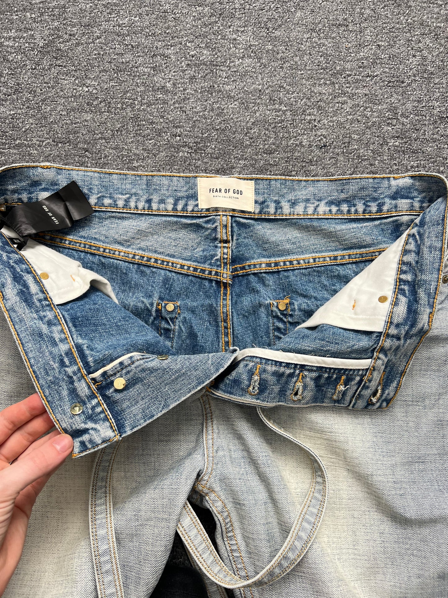 Fear Of God Sixth Collection Inside Out Denim Pants