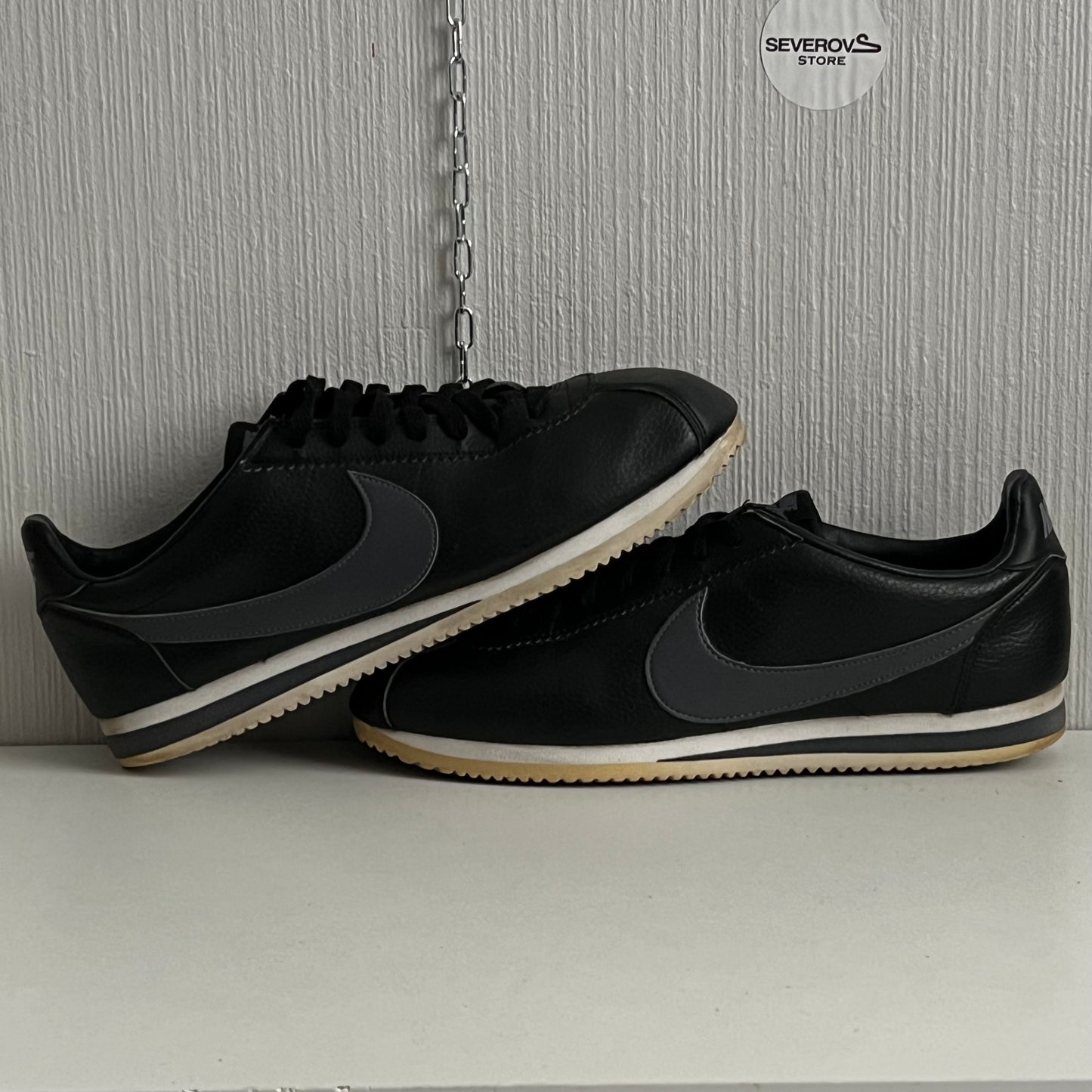 Nike Cortez In Black Leather