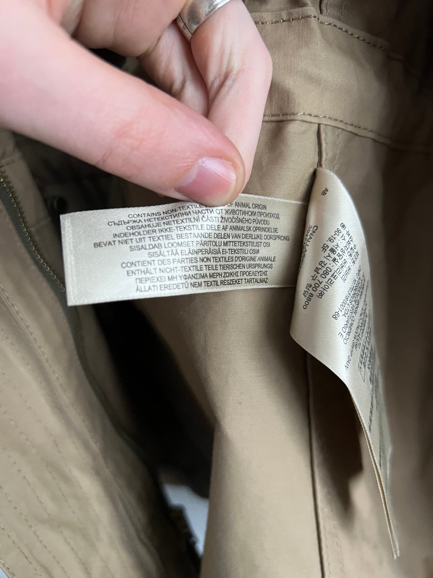 Burberry Brit Camel Cotton Safari Parka Field Jacket