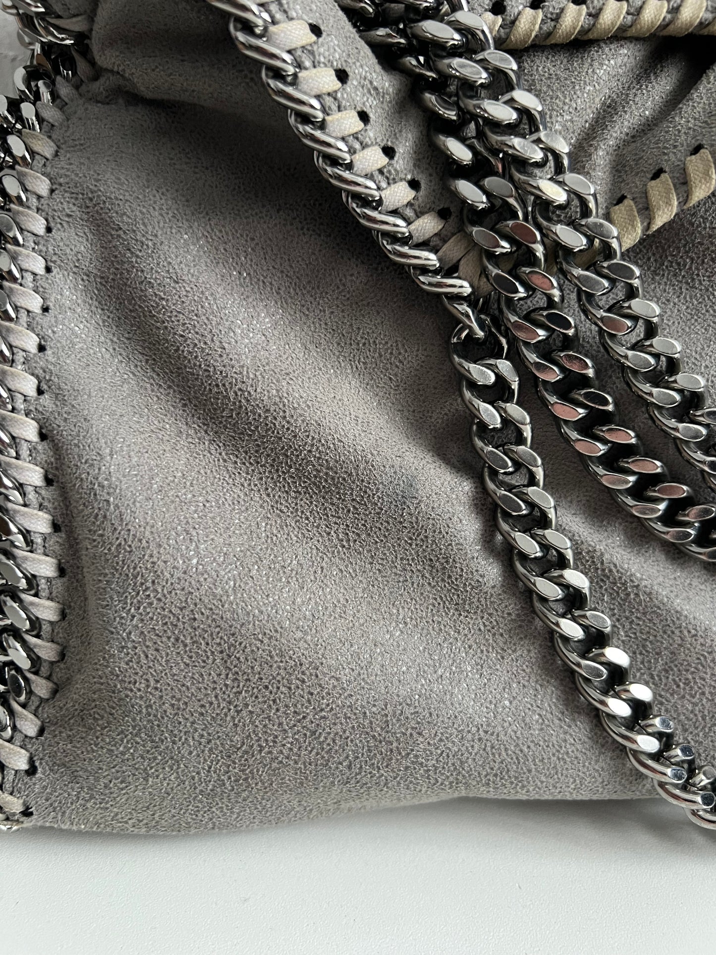 Stella McCartney Falabella Fold-Over Grey Tote Bag