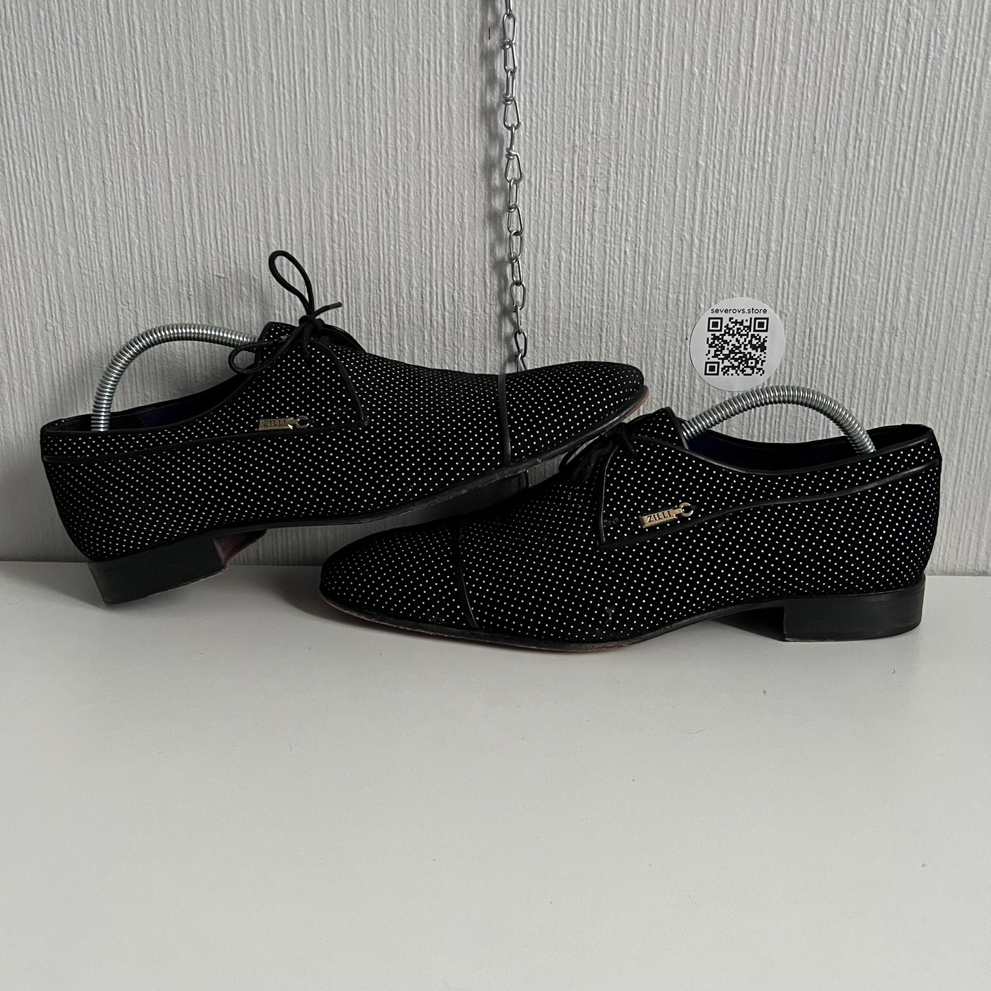 Zilli Mens Leather Formal Flats Loafer Shoes