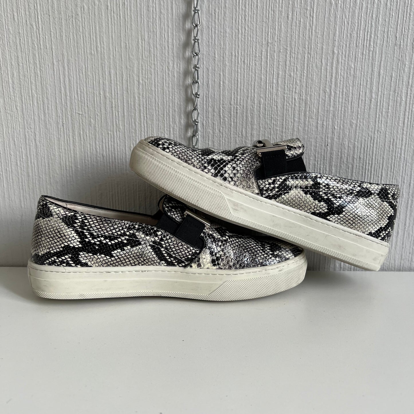 Tod's Women's Gommini Double T Snake Print Loafers