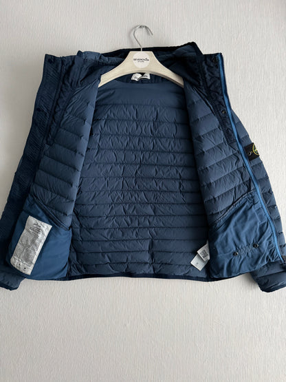 Stone Island SS19 Blue Loom Woven Down Chambers Jacket