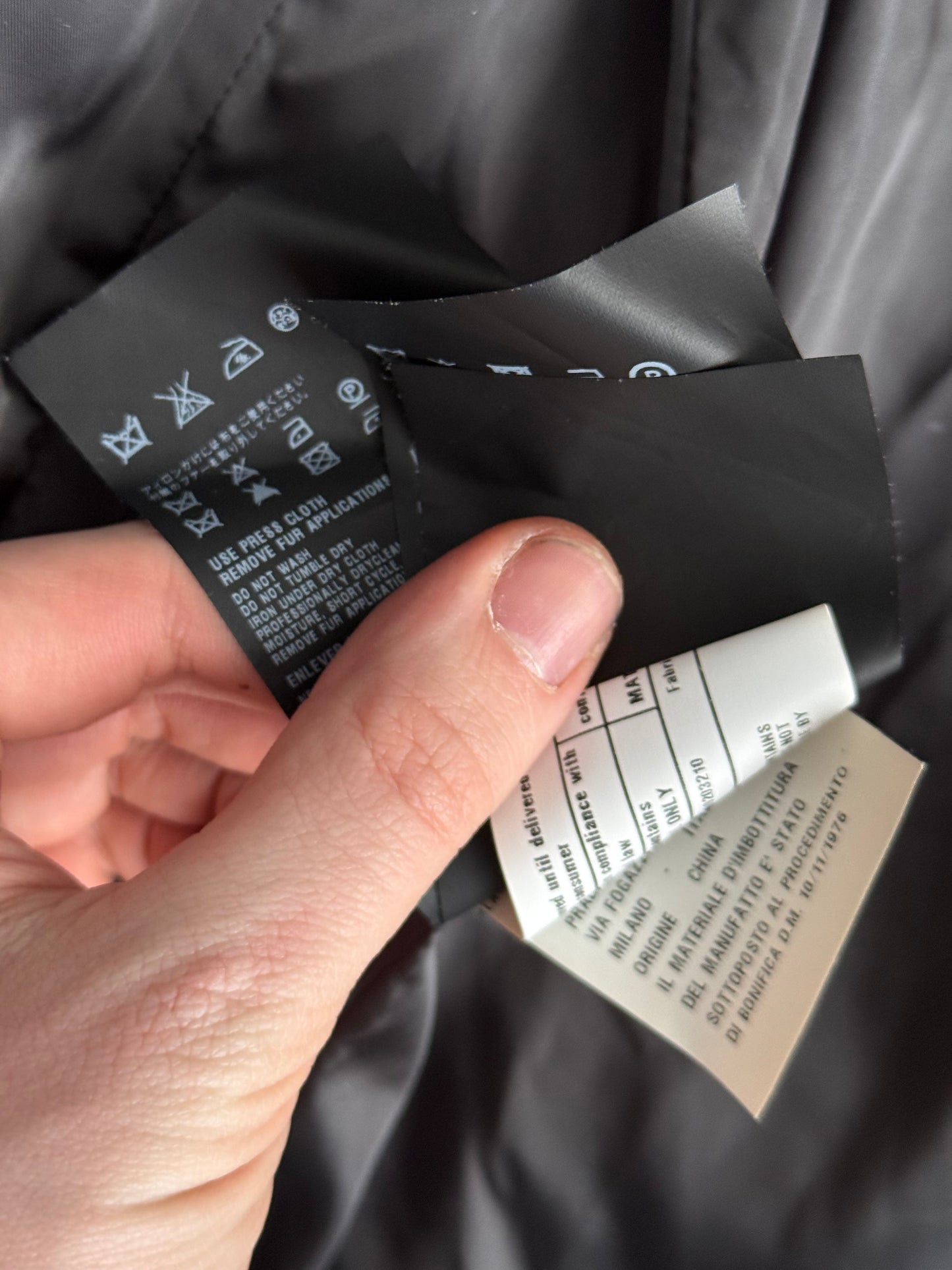 Prada Nylon Down Jacket with Fox Fur