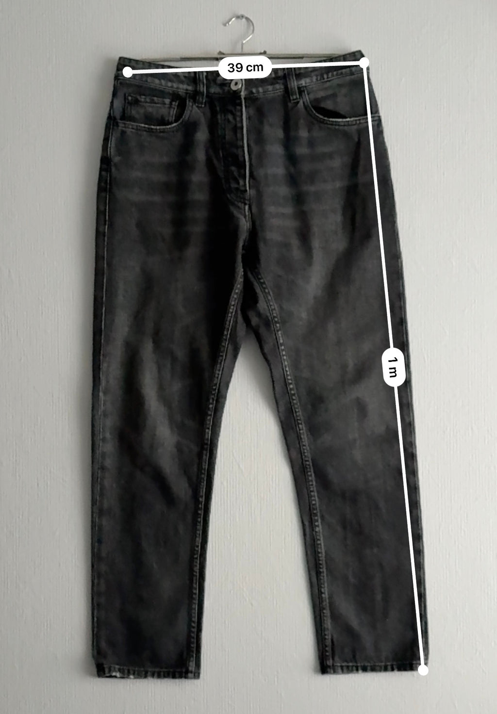 Prada Back Pocket Logo Grey Denim Pants Jeans