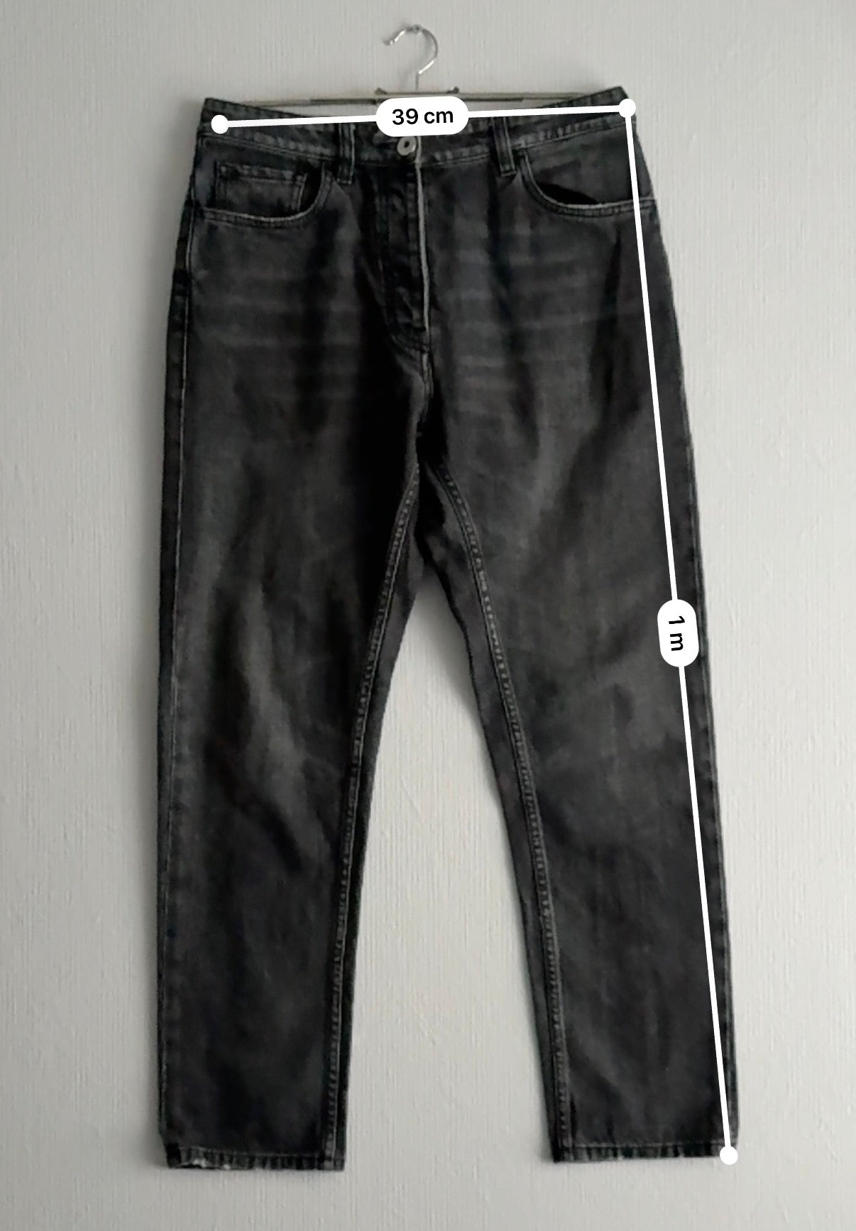 Prada Back Pocket Logo Grey Denim Pants Jeans