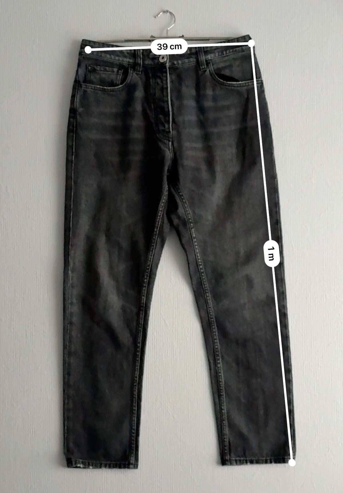 Prada Back Pocket Logo Grey Denim Pants Jeans