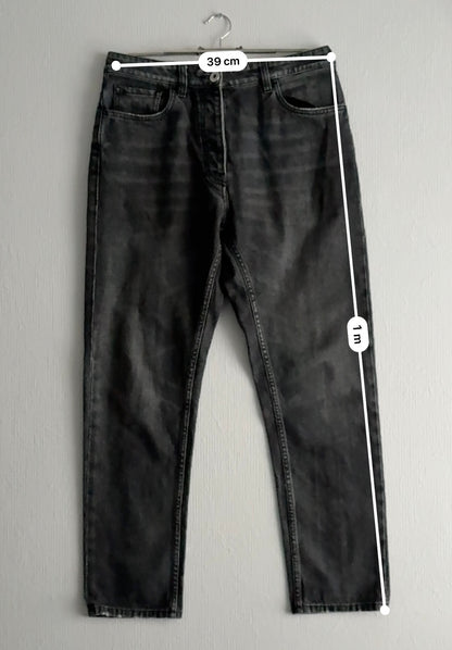 Prada Back Pocket Logo Grey Denim Pants Jeans