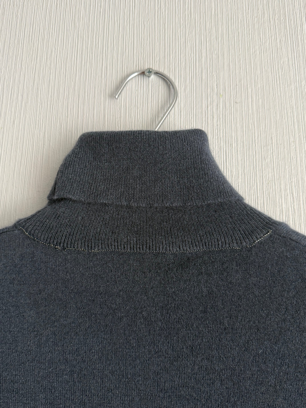 Brunello Cucinelli Navy Cashmere Womens Turtleneck Sweater
