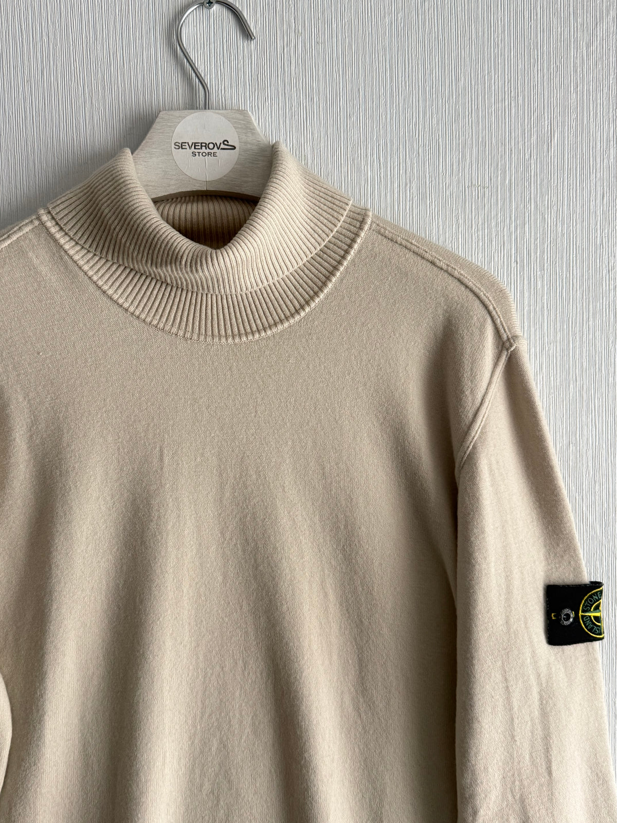 Stone Island AW23 Stretch Wool Turtleneck Knit Sweater