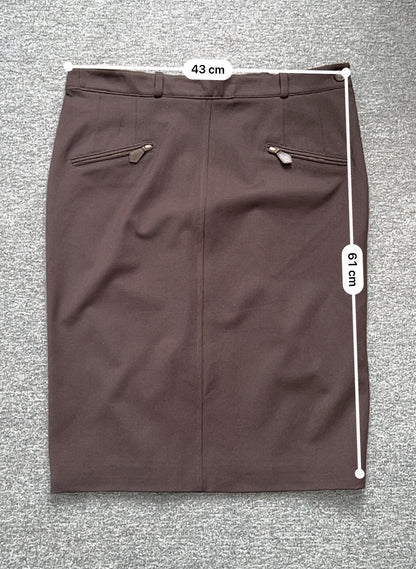 Hermes by Maison Margiela H Button Wool Skirt