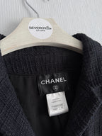 Chanel Bombay Timeless Tweed Blazer Jacket in Black Cotton