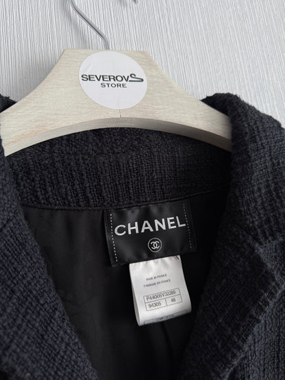 Chanel Bombay Timeless Tweed Blazer Jacket in Black Cotton