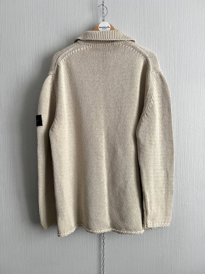 Stone Island Vintage SS1998 Beige Cotton Knit Sweater