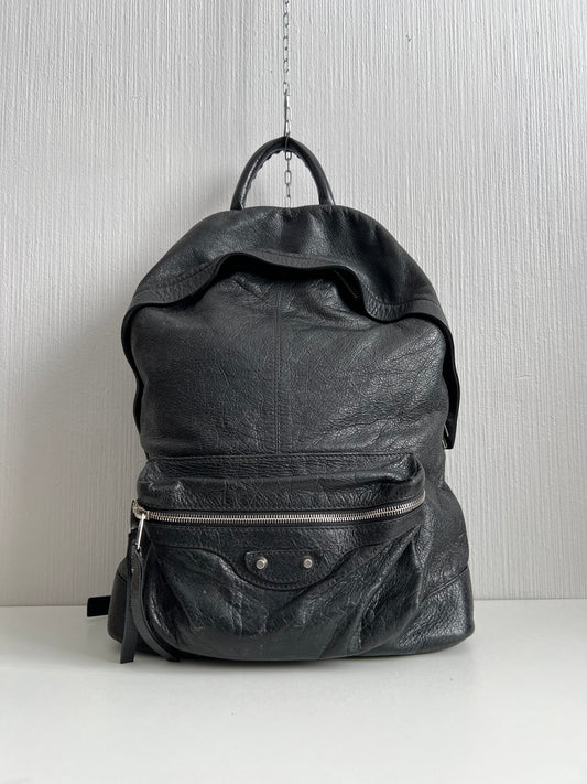 Balenciaga Black Leather Backpack