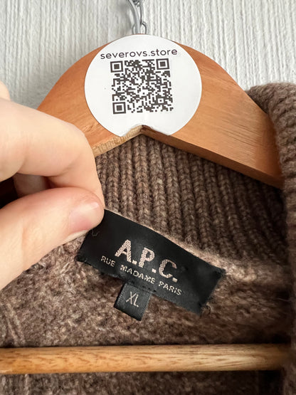 APC Beige Wool Mens Sweater