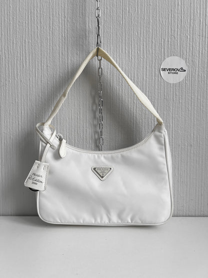 Prada Re-Edition 2000 White Shoulder Bag