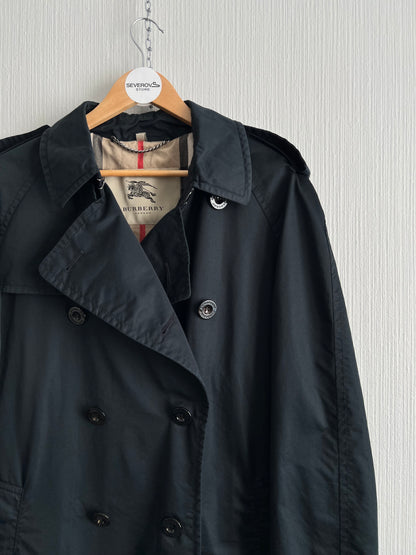Burberry London Kensington Navy Cotton Trench Coat