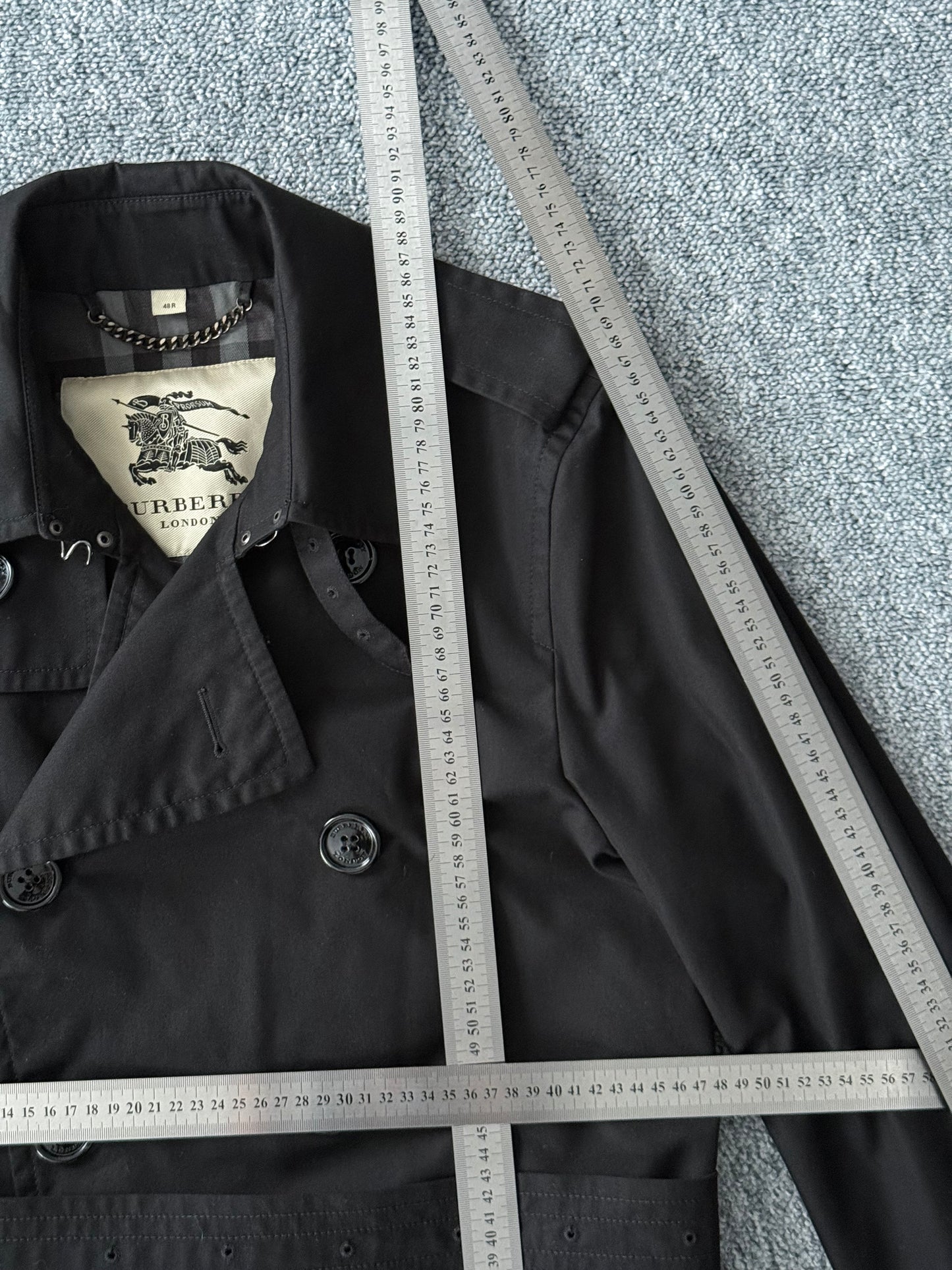 Burberry Britton Black Short Trench Coat