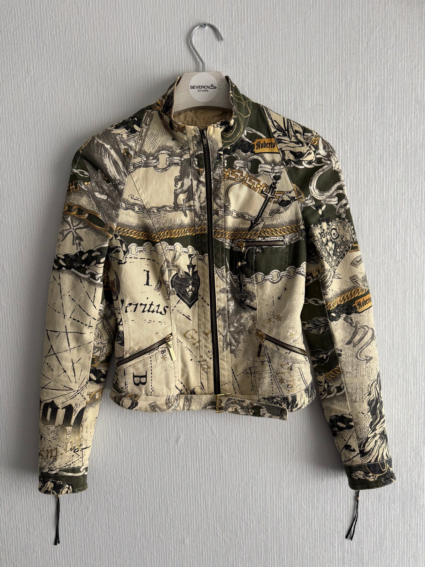 Roberto Cavalli Archive Fitted Moto Jacket