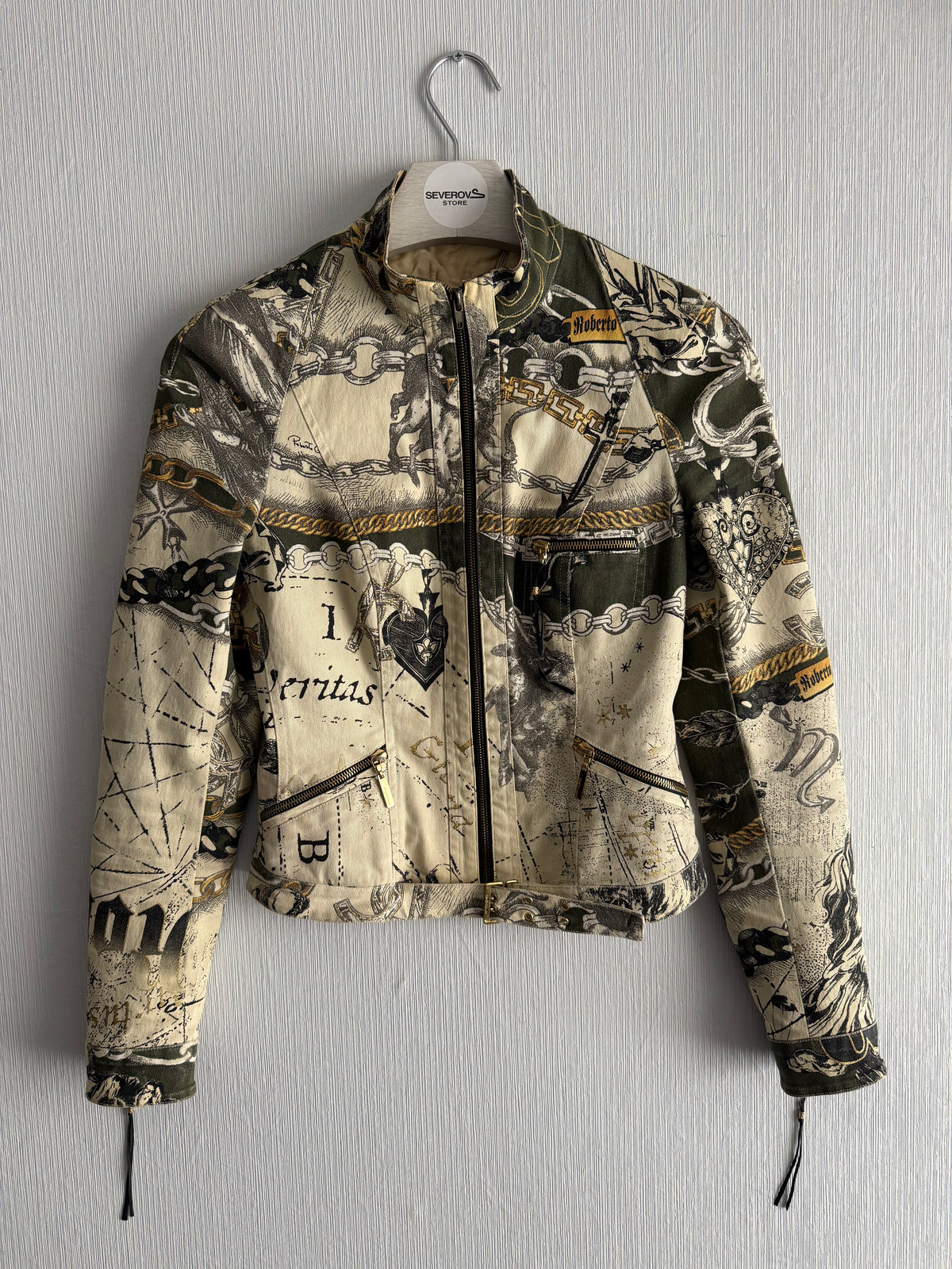 Roberto Cavalli Archive Fitted Moto Jacket
