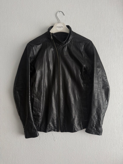 Rick Owens Calf Leather Mollino Leather Jacket