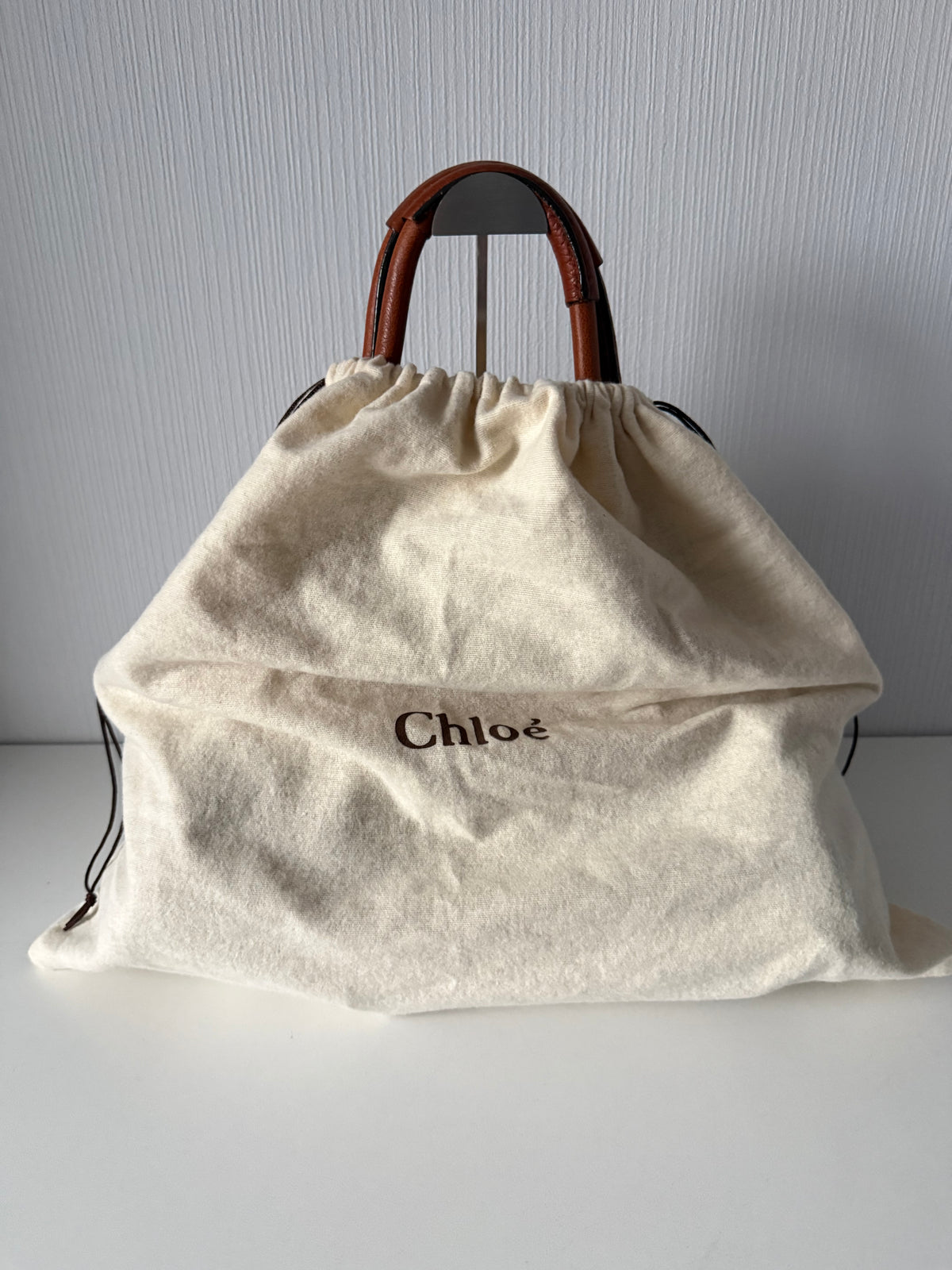 Chloe Vintage Paddington Bag in Brown Leather