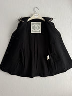 Chanel FW07 Black Wool Double Breasted Coat
