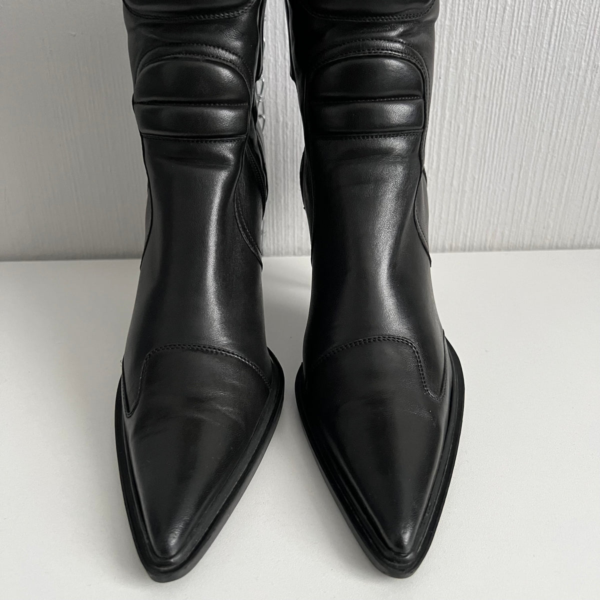 Archive Miu Miu 1999 Leather Biker Heels
