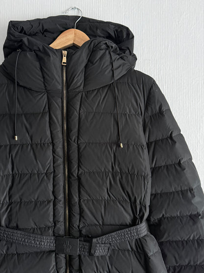 Moncler Imin Hooded Belted Long Down Coat