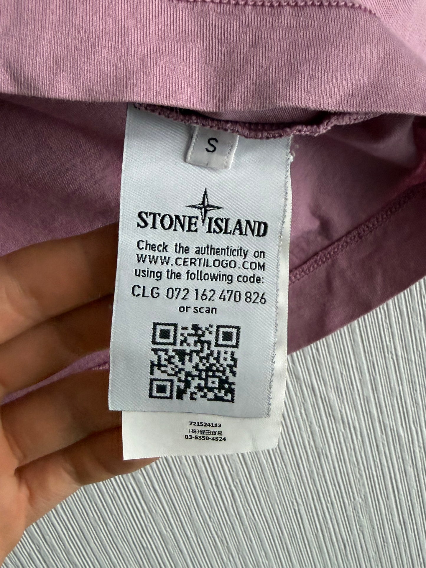 Stone Island Logo Pink T-shirt