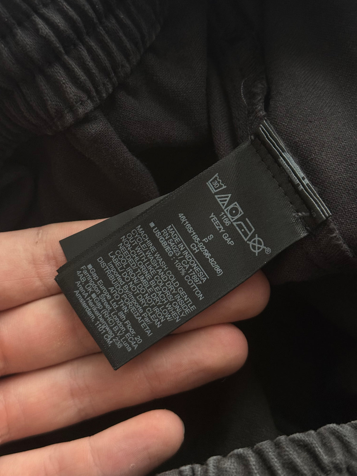 Yeezy Gap Engineered by Balenciaga Sateen Black Cargo Pants