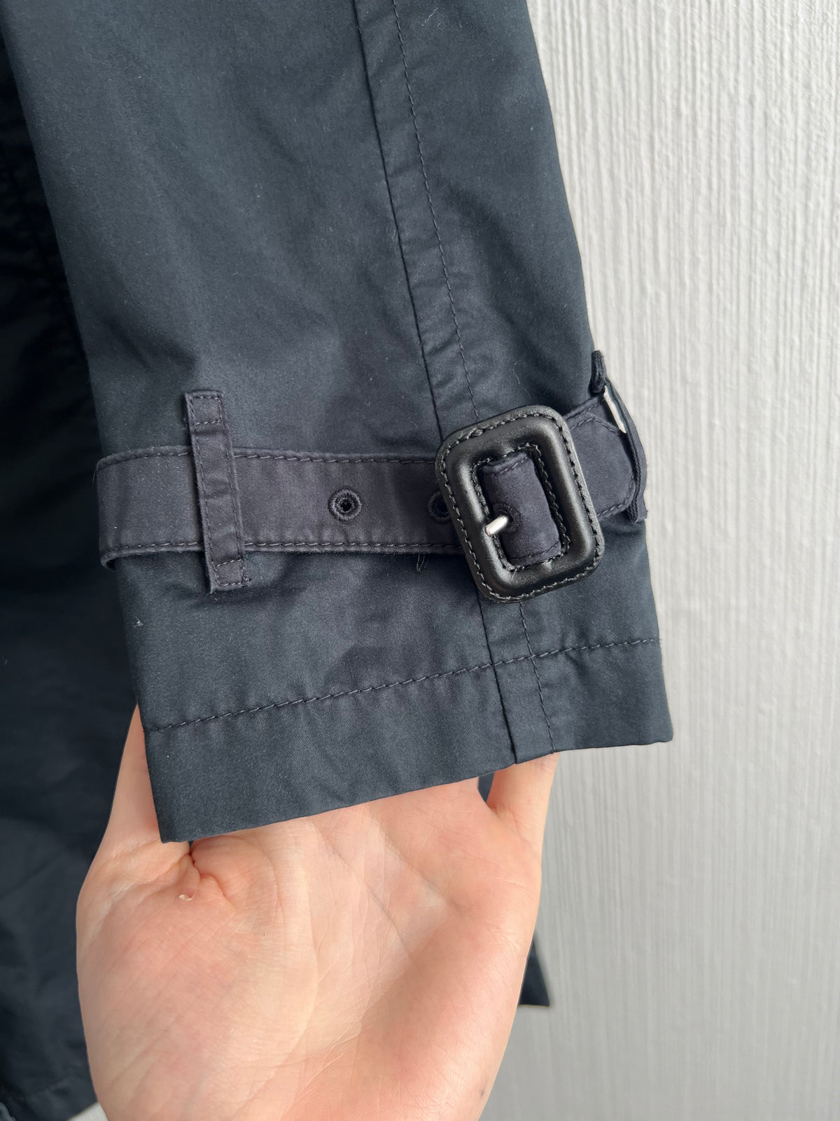 Burberry London Kensington Navy Cotton Trench Coat
