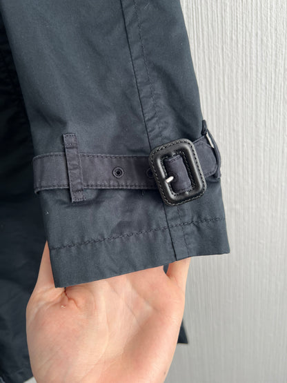 Burberry London Kensington Navy Cotton Trench Coat