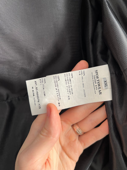 Stone Island AW10 Midnight Blue Leather Bomber Down Jacket