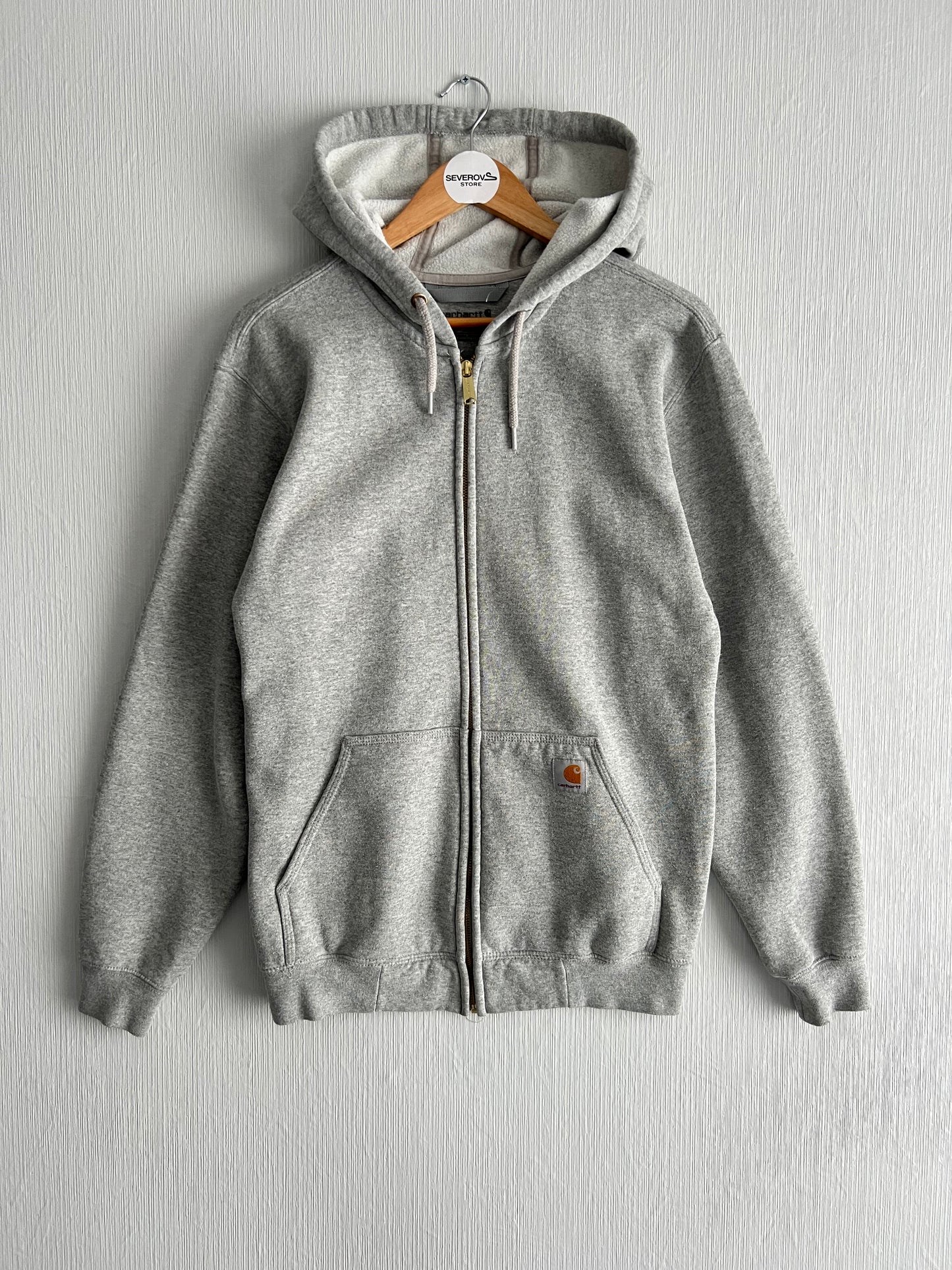 Carhartt Grey Cotton Baggy Zip Hoodie
