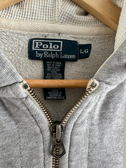 Polo Ralph Lauren Grey Cotton Mens Zip Hoodie