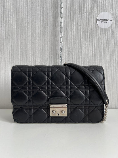 Christian Dior Black Cannage Quilted Miss Dior Clutch Bag