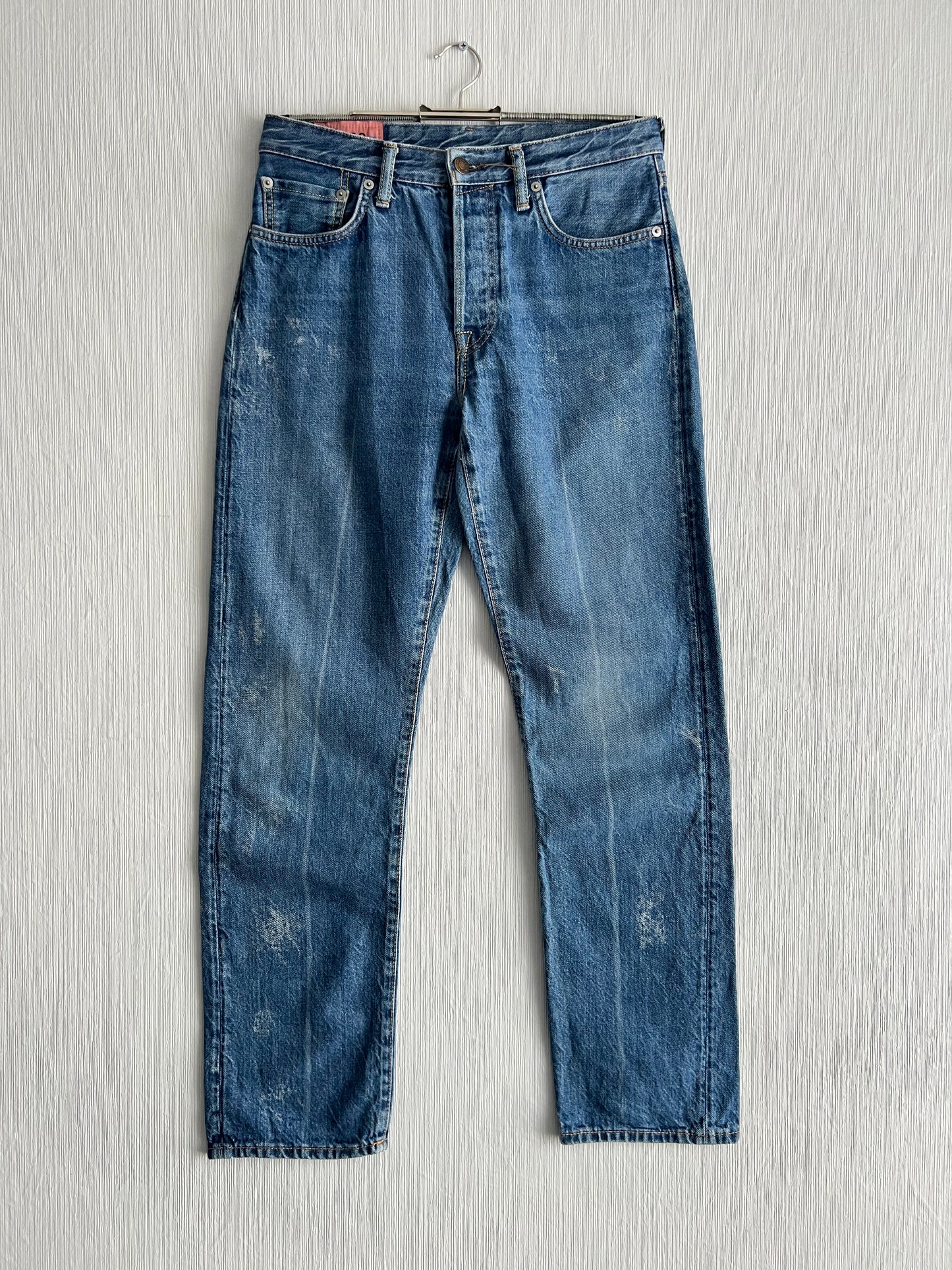 Acne Studios 1997 Blue Crease Denim Pants