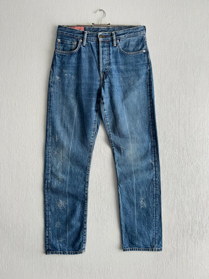 Acne Studios 1997 Blue Crease Denim Pants
