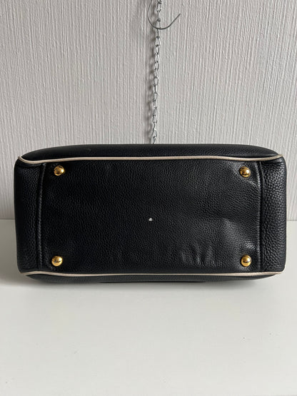 Miu Miu Vitello Caribu Black Leather Satchel HandBag