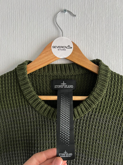 Stone Island Shadow Project SS20 Green Gradient Crewneck Knit Sweater